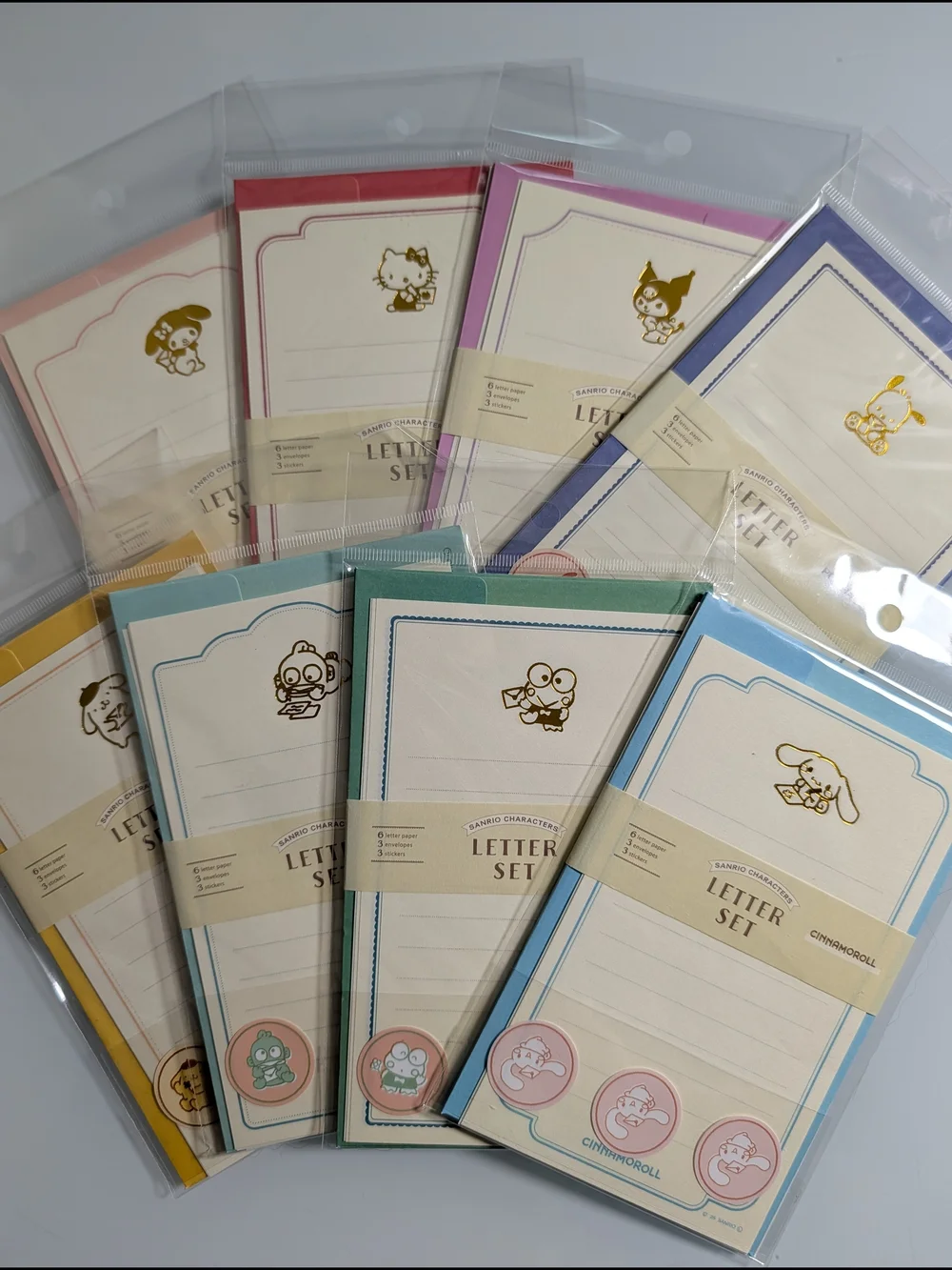 Sanrio Characters Letter Set Bundle 8pc